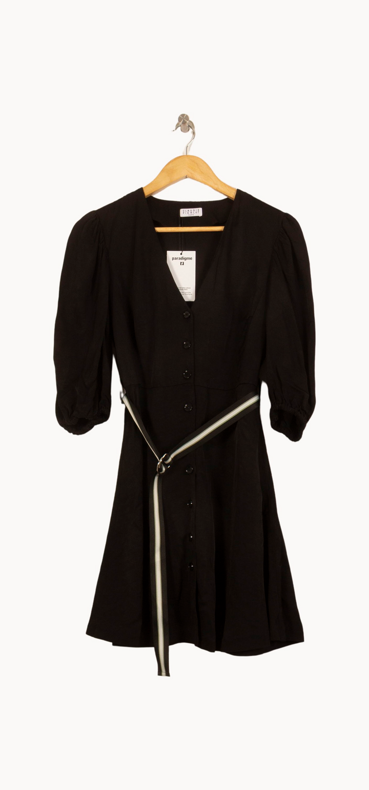 Robe Boutonnée Noire - Taille S/36 de la marque Claudie Pierlot | PARAD45999 - Vendu par Paradigme - Image 2