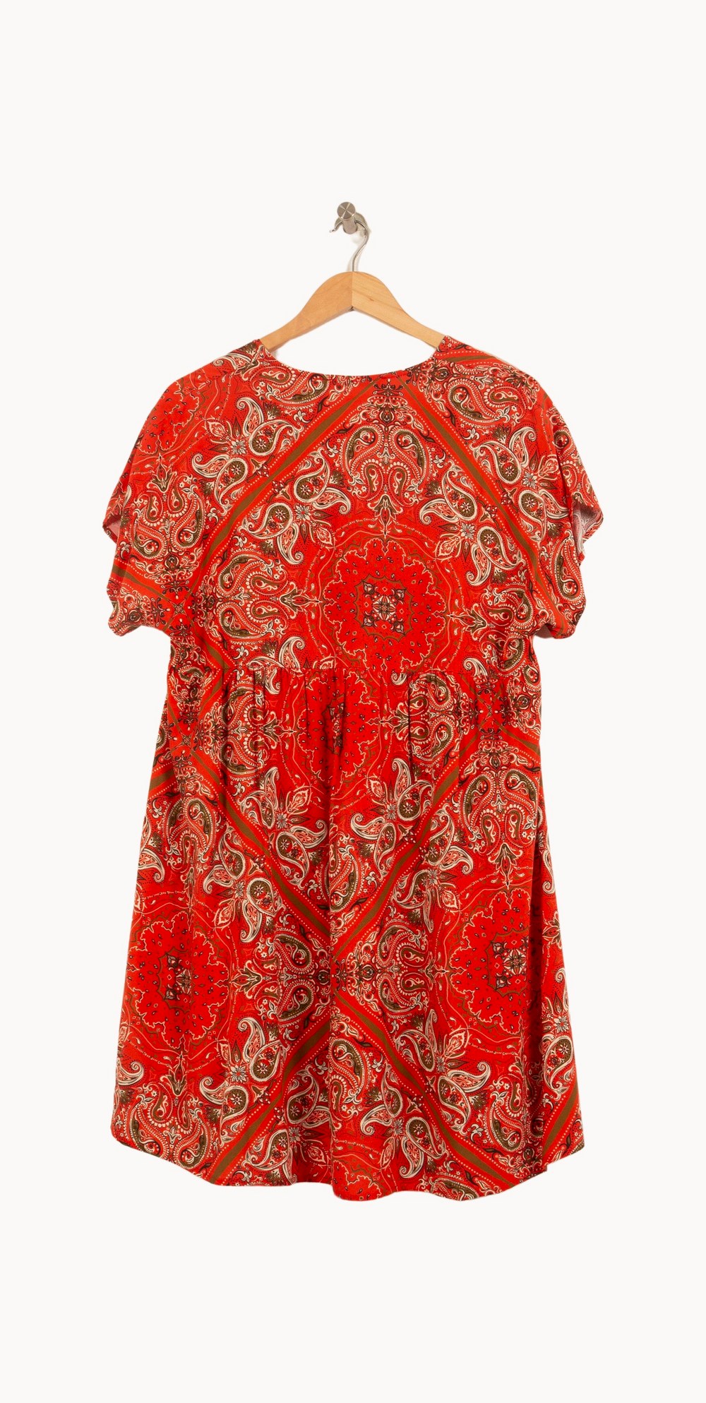 Robe Rouge et Beige - Taille XL/42 de la marque La Fée Maraboutée | PARAD64946 - Vendu par Paradigme - Image 4