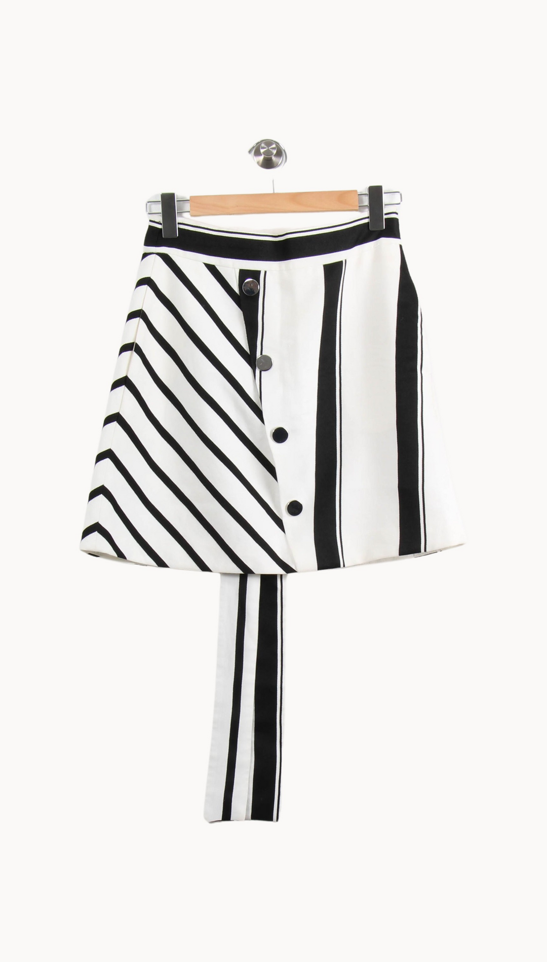 Jupe Courte Blanche et Noire - Taille M/38 de la marque Maje | PARAD64930 - Vendu par Paradigme - Image 2