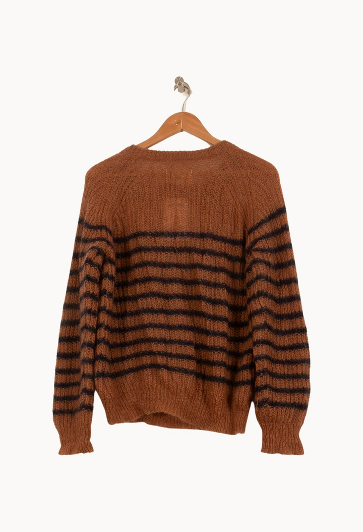 Pull Marron et Noir - Taille S/36 de la marque Léon & Harper | PARAD51403 - Vendu par Paradigme - Image 4