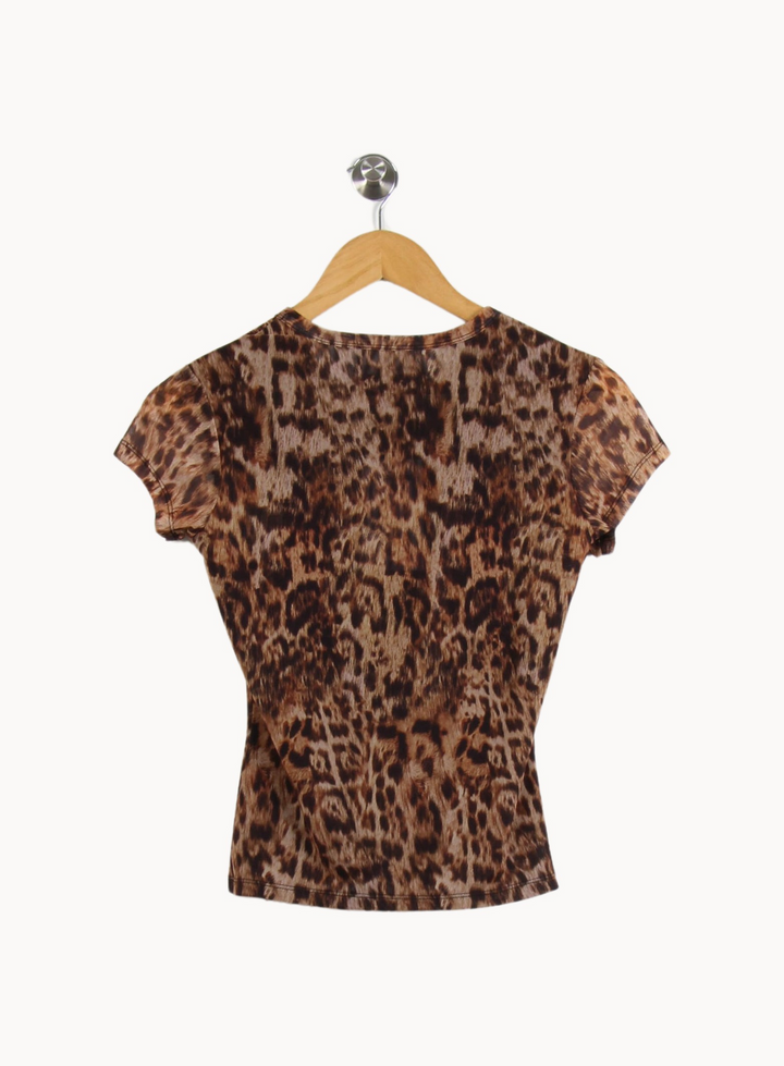 Tee-shirt Marron et Noir - Taille XS/34 de la marque All Saints | PARAD67609 - Vendu par Paradigme - Image 4