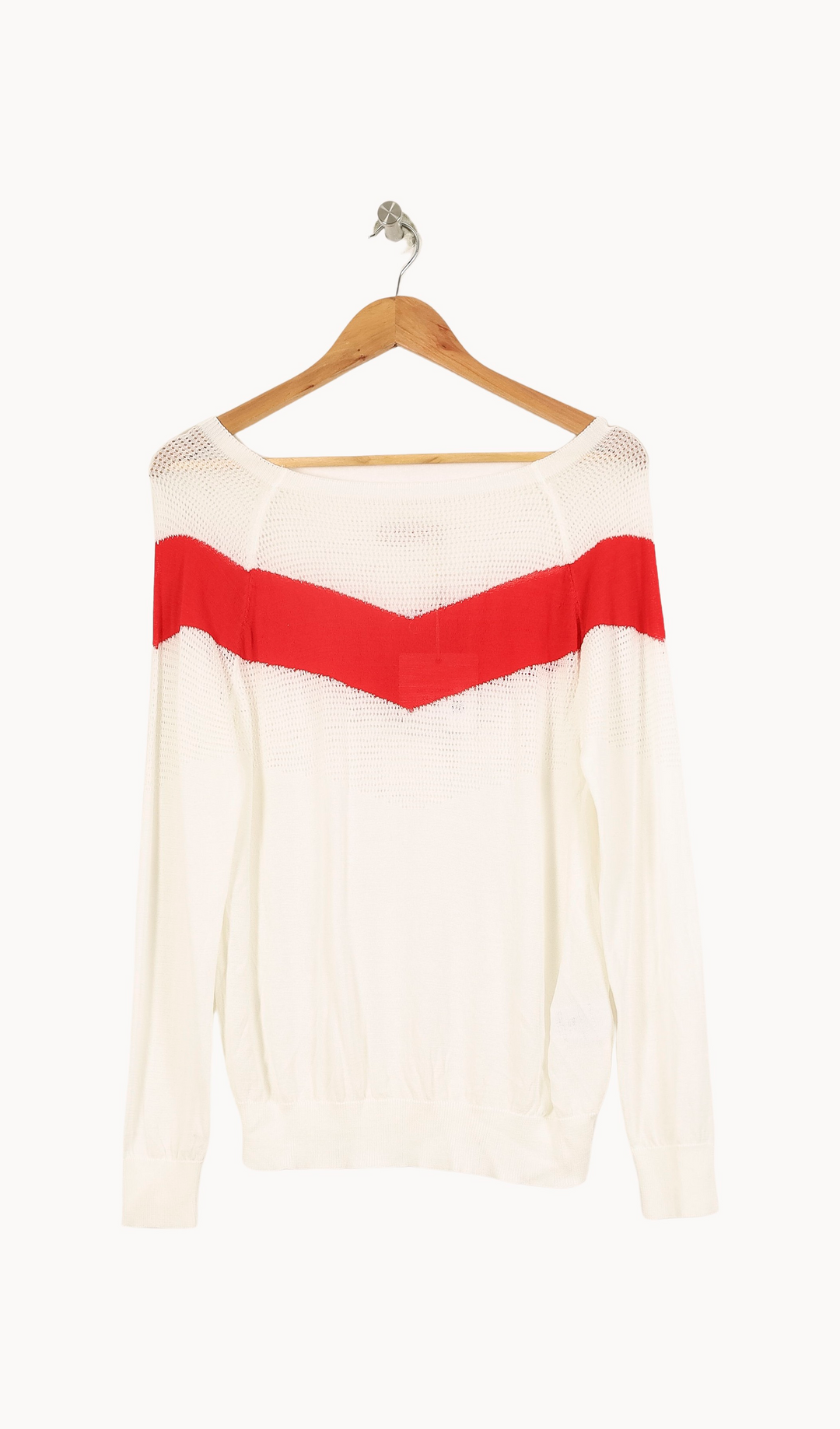 Pull Blanc et Rouge - Taille XL/42 de la marque Imprevu | PARAD34924 - Vendu par Paradigme - Image 2