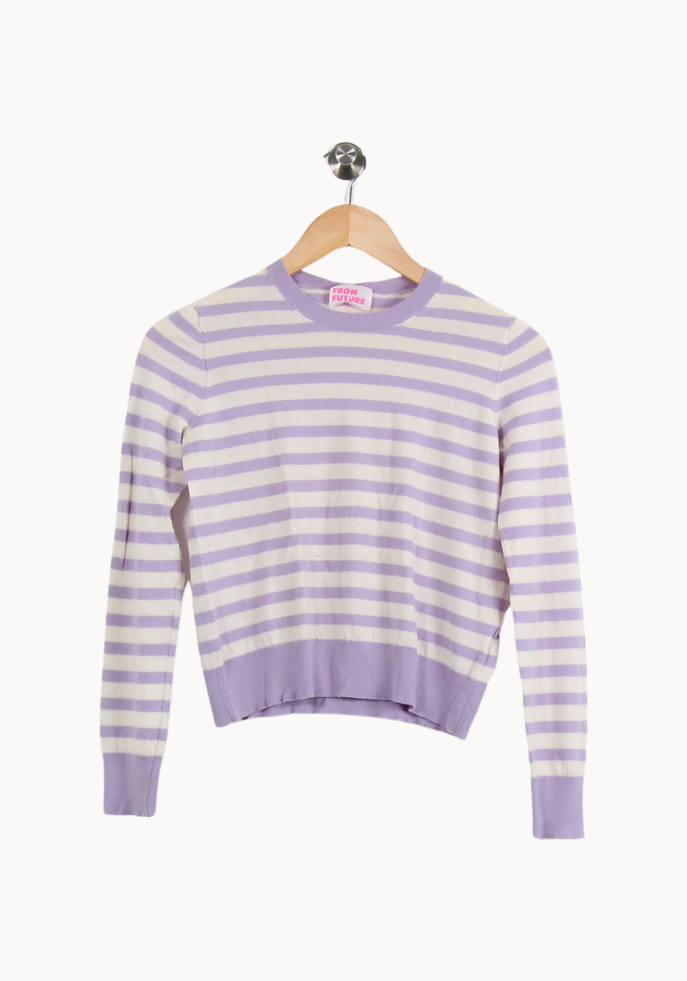 Pull Rayé Violet et Blanc - Taille S/36 de la marque From Future | PARAD67627 - Vendu par Paradigme - Image 2