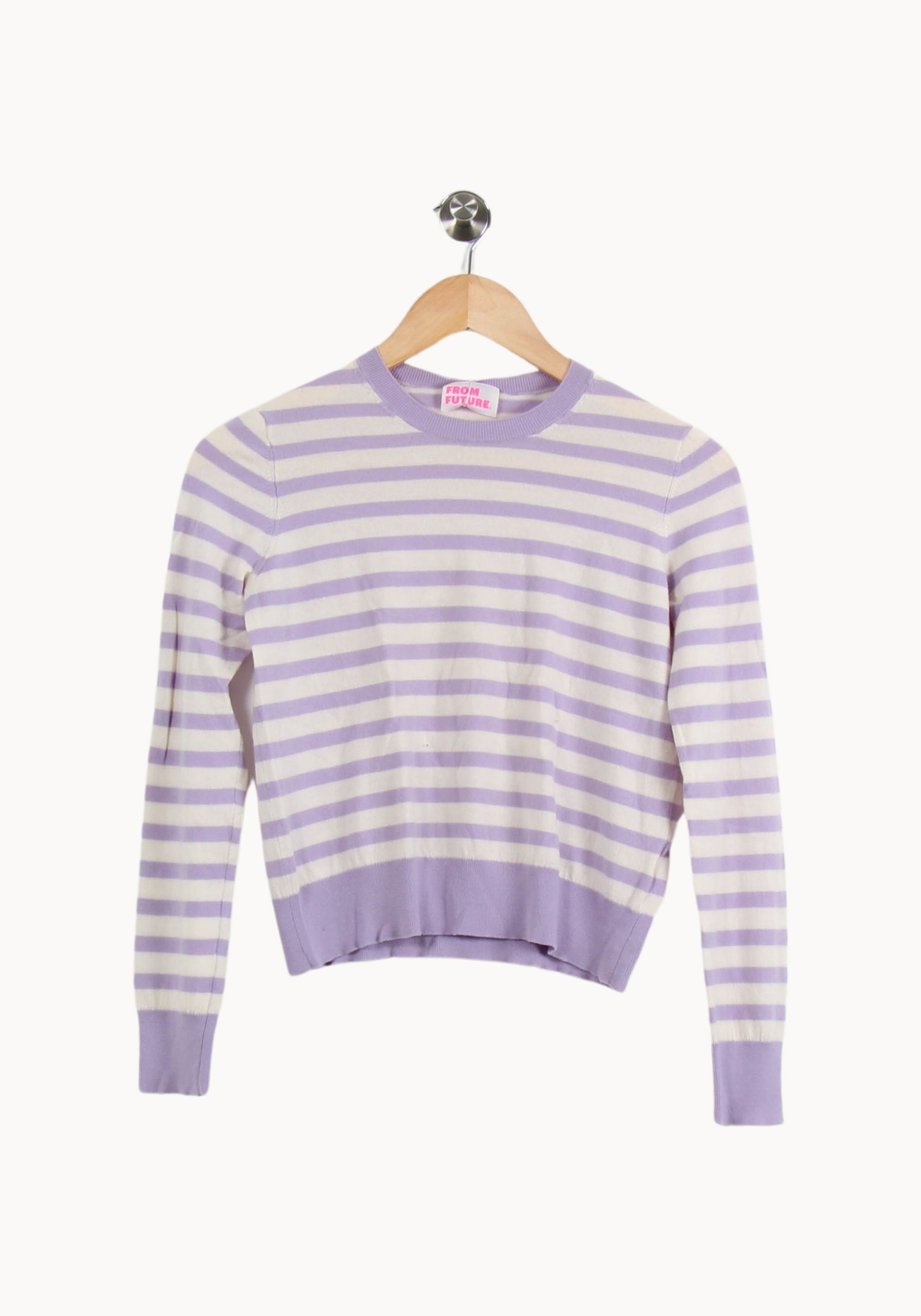 Pull Rayé Violet et Blanc - Taille S/36 de la marque From Future | PARAD67627 - Vendu par Paradigme - Image 2