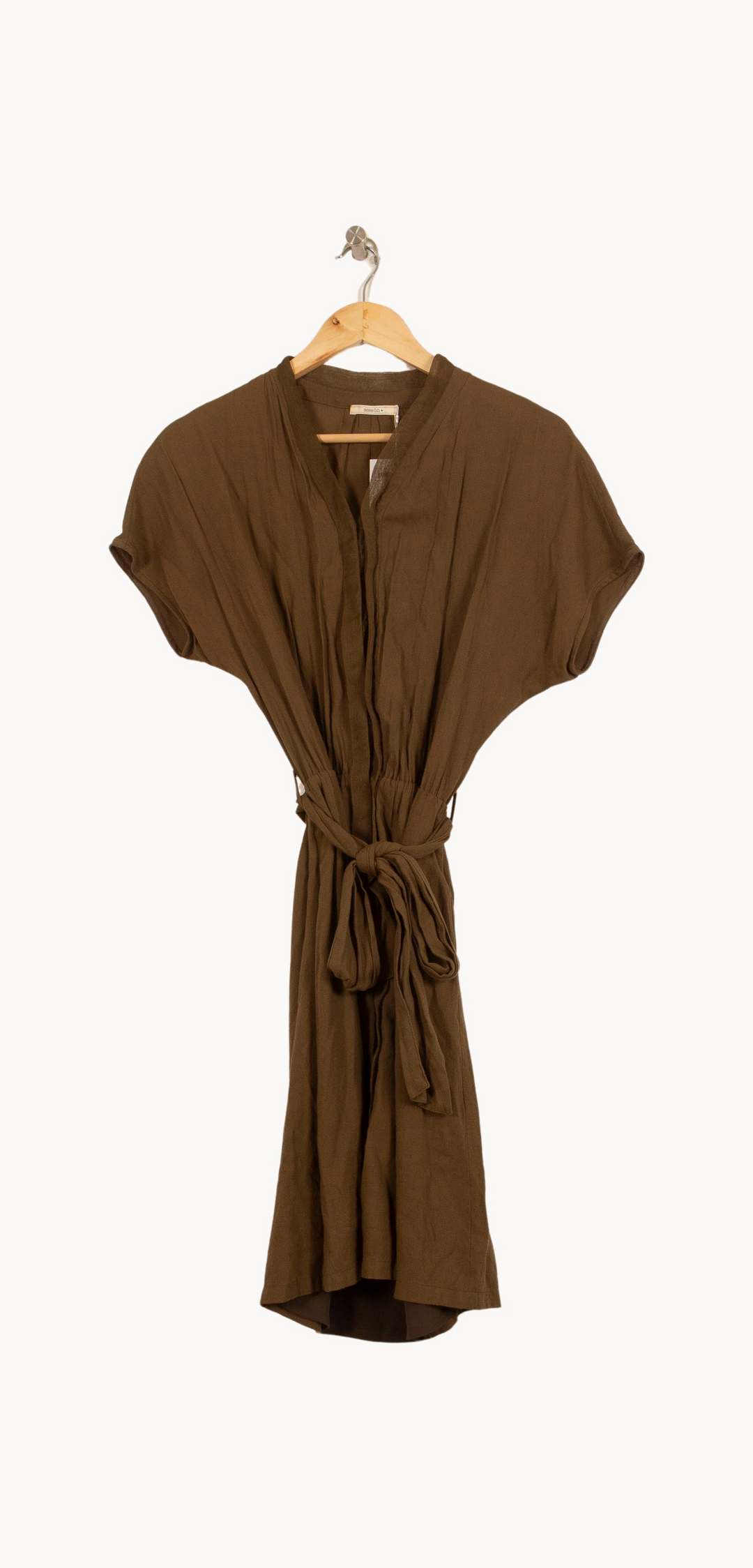 Robe Ceinturée Verte - Taille M/38 de la marque Sessùn | PARAD62365 - Vendu par Paradigme - Image 2