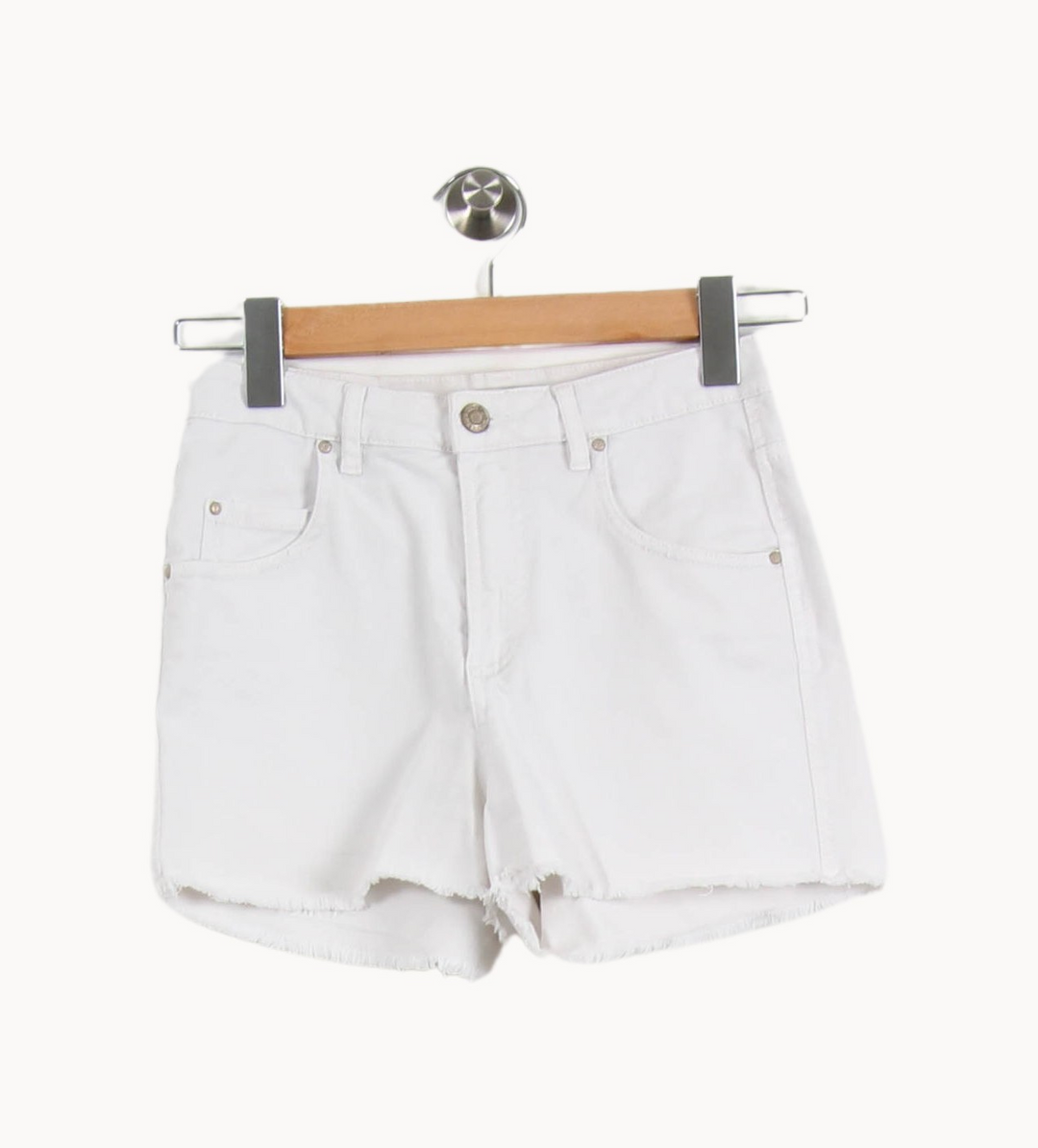 Short en Jean Blanc - Taille XS/34 de la marque IKKS | PARAD53093 - Vendu par Paradigme - Image 2