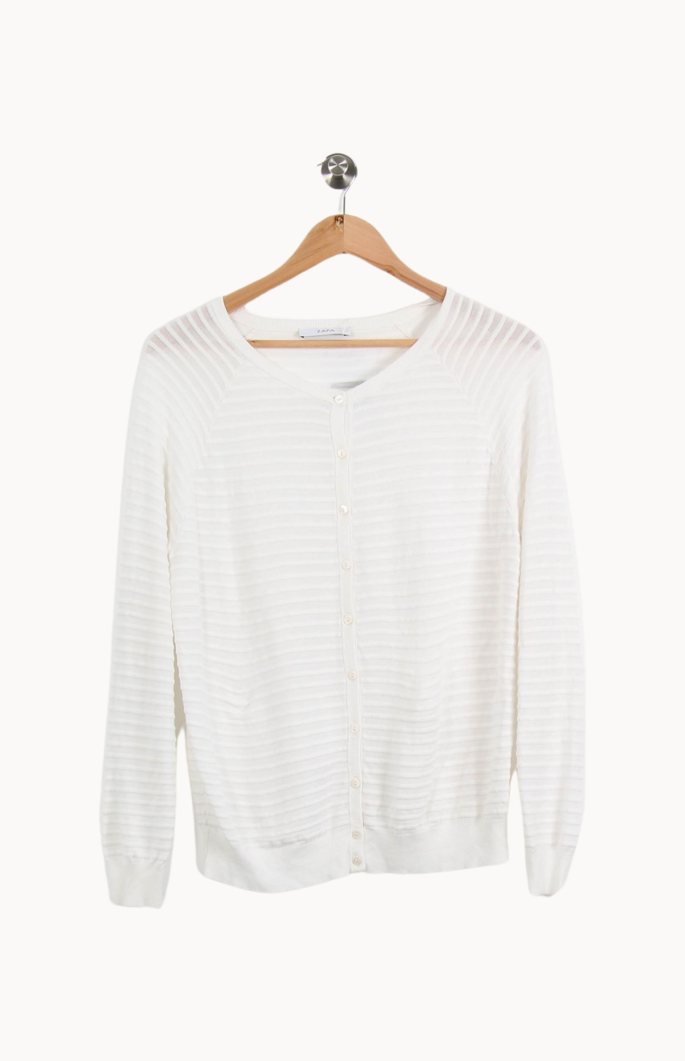 Cardigan Blanc - Taille L/40 de la marque ZAPA | PARAD63405 - Vendu par Paradigme - Image 2