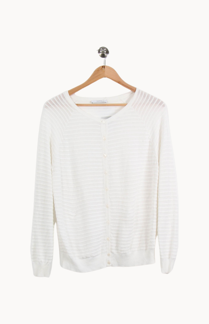 Cardigan Blanc - Taille L/40 de la marque ZAPA | PARAD63405 - Vendu par Paradigme - Image 2