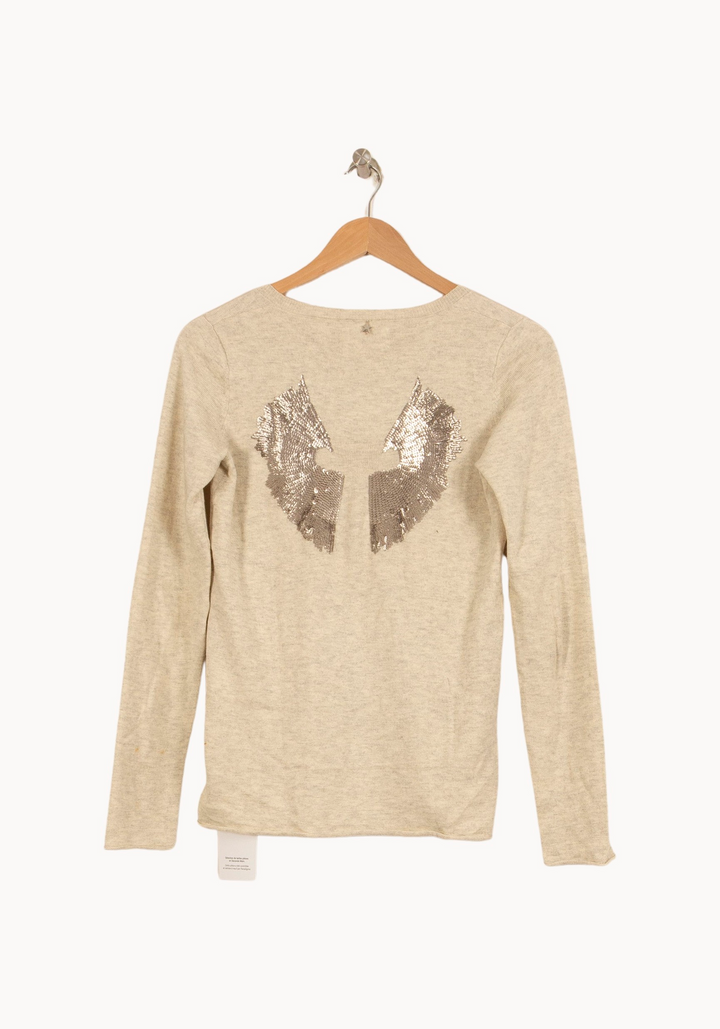 Pull Beige - Taille S/36 de la marque Sud express | PARAD51452 - Vendu par Paradigme - Image 4
