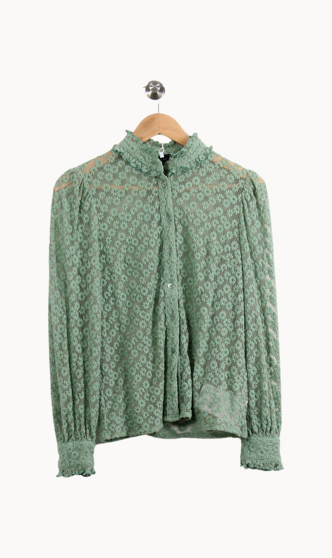 Blouse Verte - Taille S/36 de la marque FRNCH | PARAD64300 - Vendu par Paradigme - Image 2