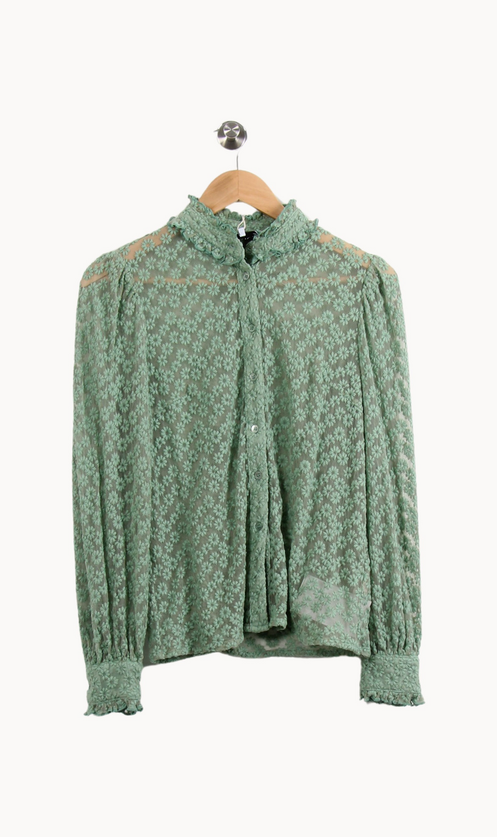 Blouse Verte - Taille S/36 de la marque FRNCH | PARAD64300 - Vendu par Paradigme - Image 2