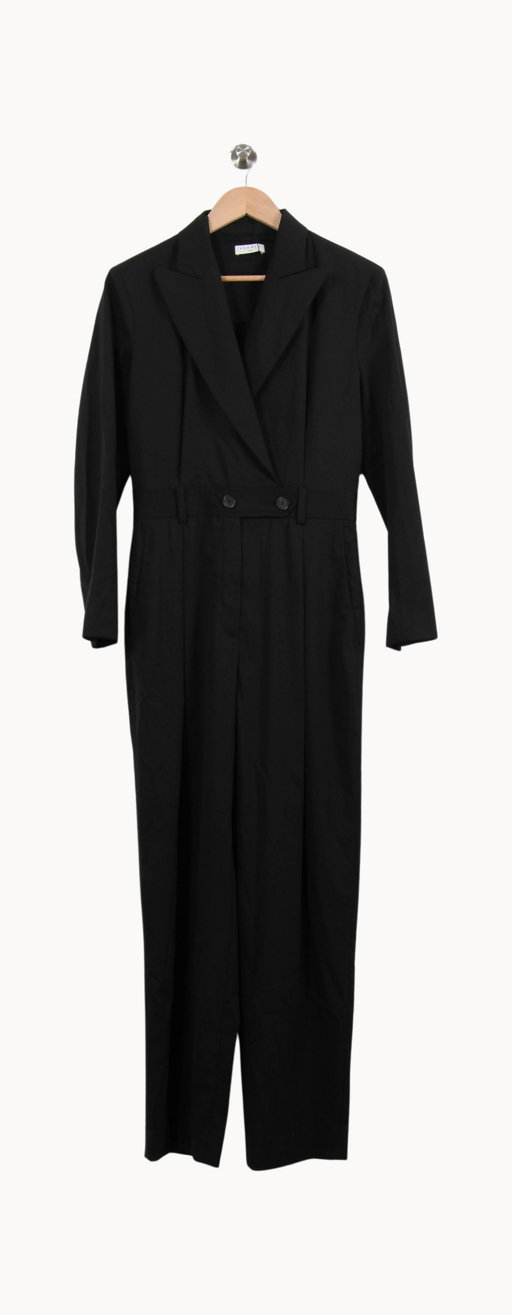 Combinaison Pantalon Noire - Taille M/38 de la marque Sandro | PARAD52112 - Vendu par Paradigme - Image 2