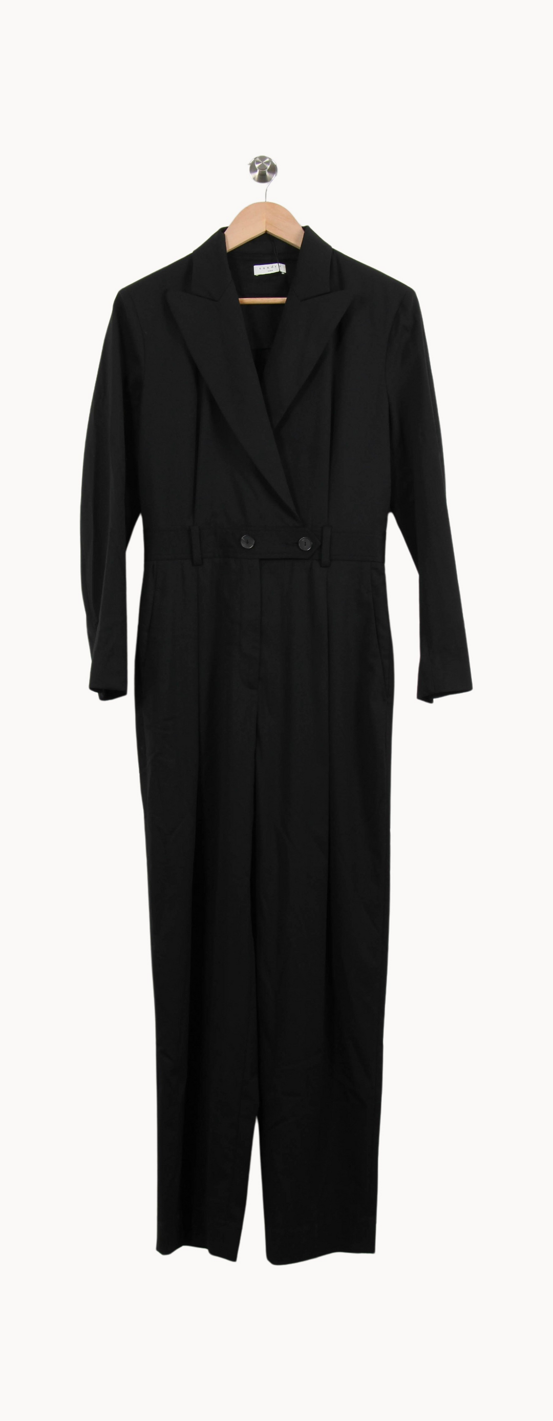 Combinaison Pantalon Noire - Taille M/38 de la marque Sandro | PARAD52112 - Vendu par Paradigme - Image 2