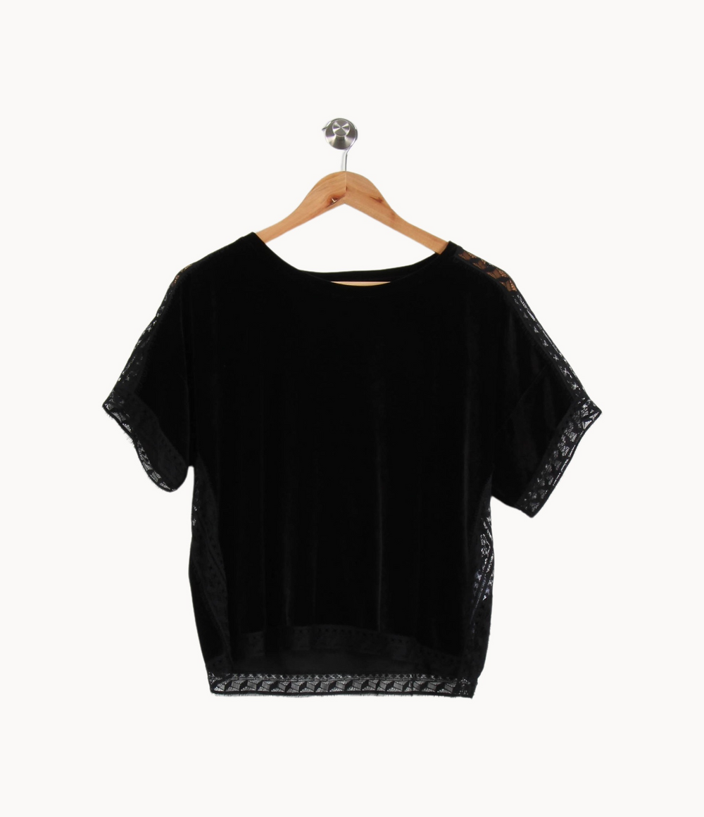 Blouse Noire - Taille M/38 de la marque Claudie Pierlot | PARAD63367 - Vendu par Paradigme - Image 2
