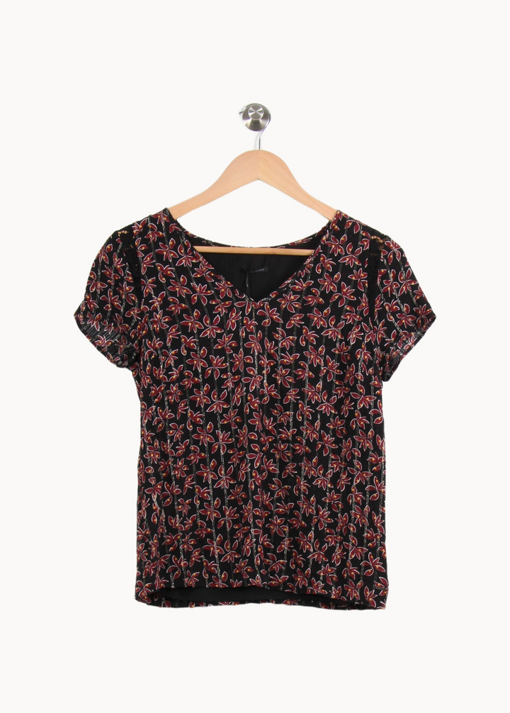 Blouse Noire et Rouge - Taille S/36 de la marque IKKS | PARAD55382 - Vendu par Paradigme - Image 2
