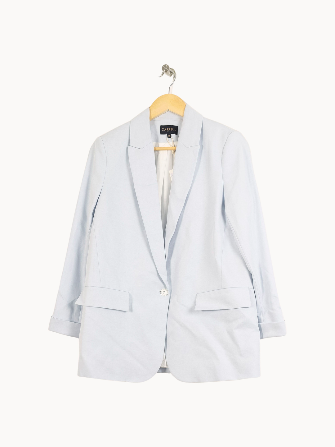 Blazer Bleu Clair - Taille M/38 de la marque Caroll | PARAD36108 - Vendu par Paradigme - Image 2