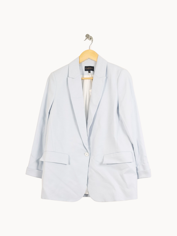 Blazer Bleu Clair - Taille M/38 de la marque Caroll | PARAD36108 - Vendu par Paradigme - Image 2