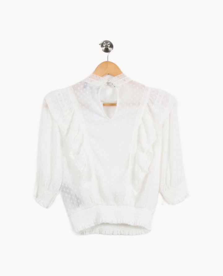 Blouse Blanche - Taille S/36 de la marque The Kooples | PARAD33900 - Vendu par Paradigme - Image 4