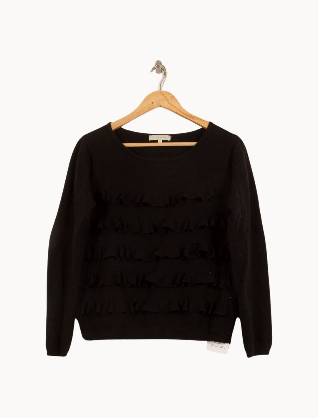 Pull Noir - Taille S/36 de la marque Sandro | PARAD65305 - Vendu par Paradigme - Image 2