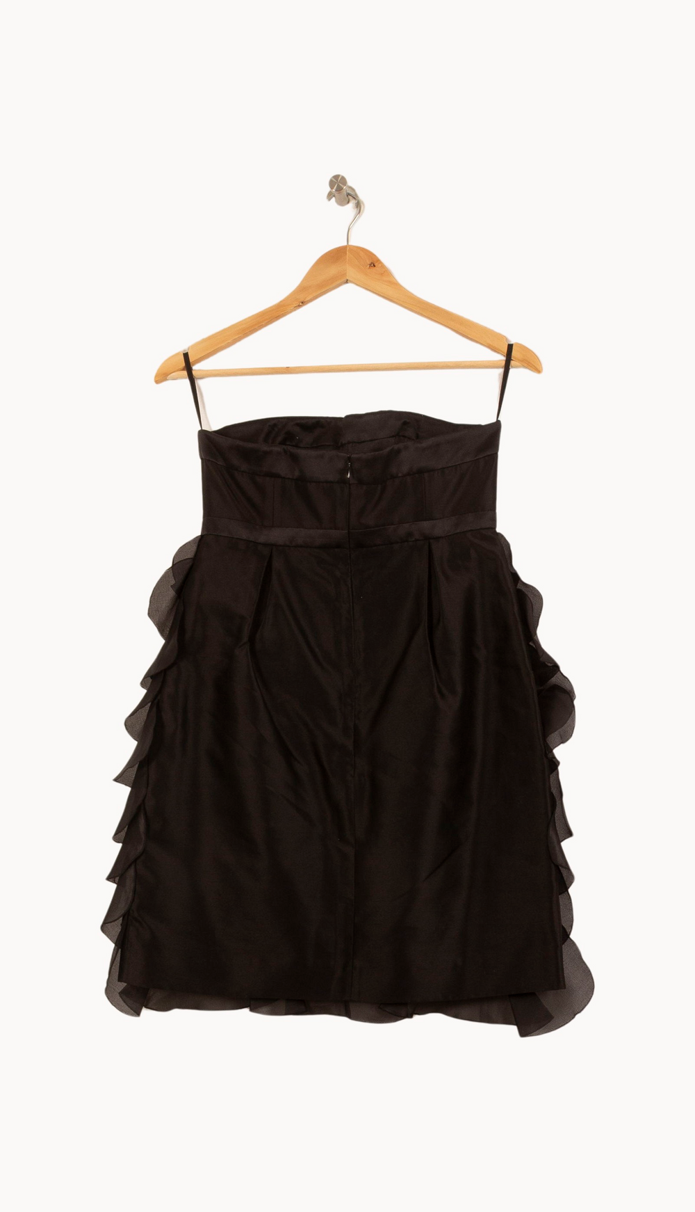 Robe Volantée Noire - Taille M/38 de la marque Tara Jarmon | RVLI1134 - Vendu par Paradigme - Image 4