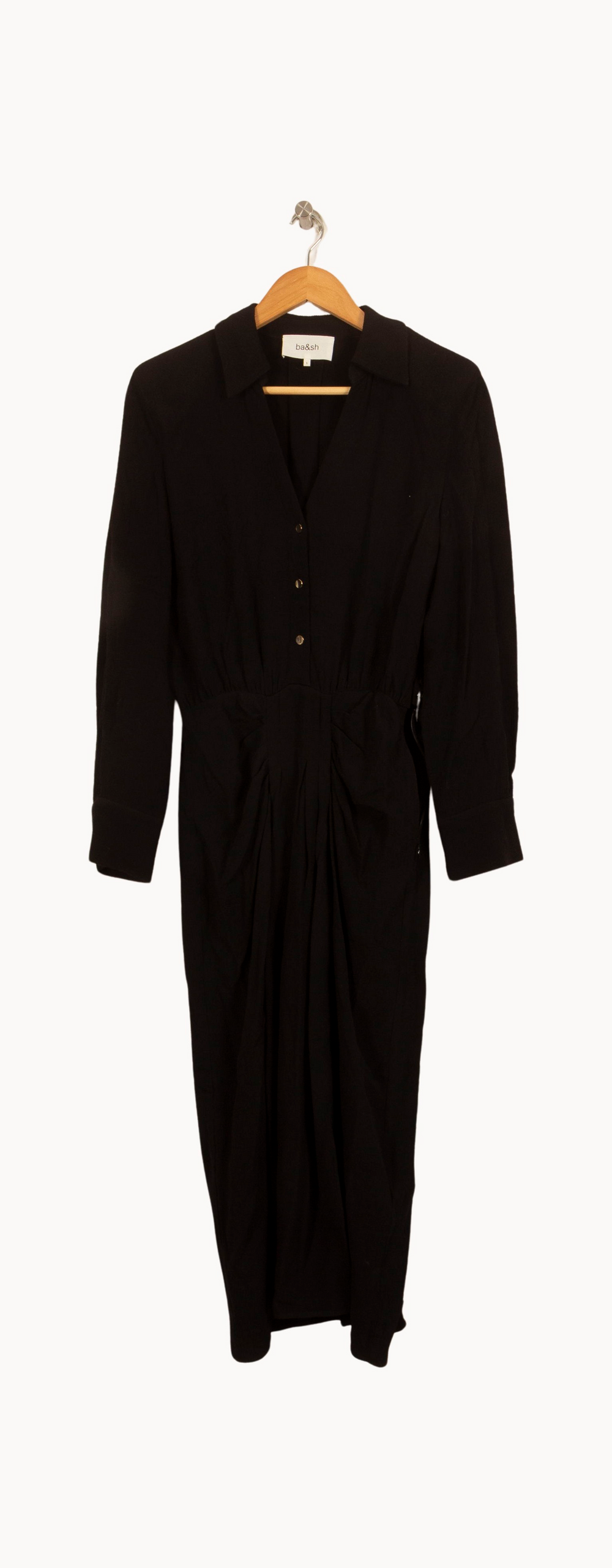 Robe Chemise Noire - Taille S/36 de la marque ba&sh | PARAD55763 - Vendu par Paradigme - Image 2