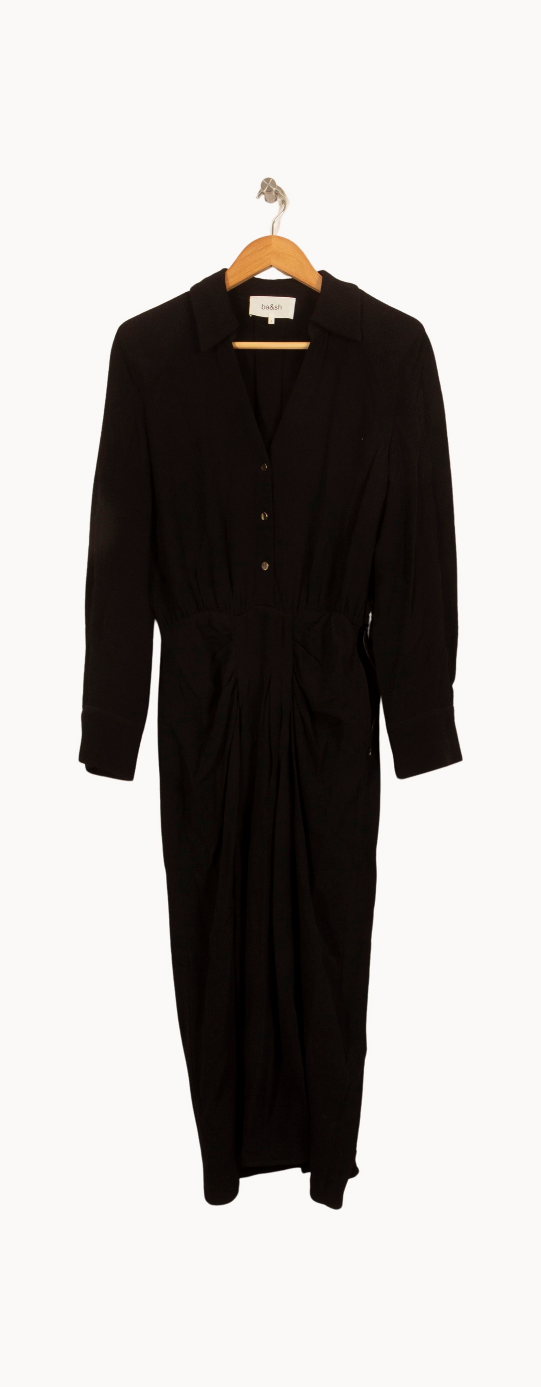 Robe Chemise Noire - Taille S/36 de la marque ba&sh | PARAD55763 - Vendu par Paradigme - Image 2