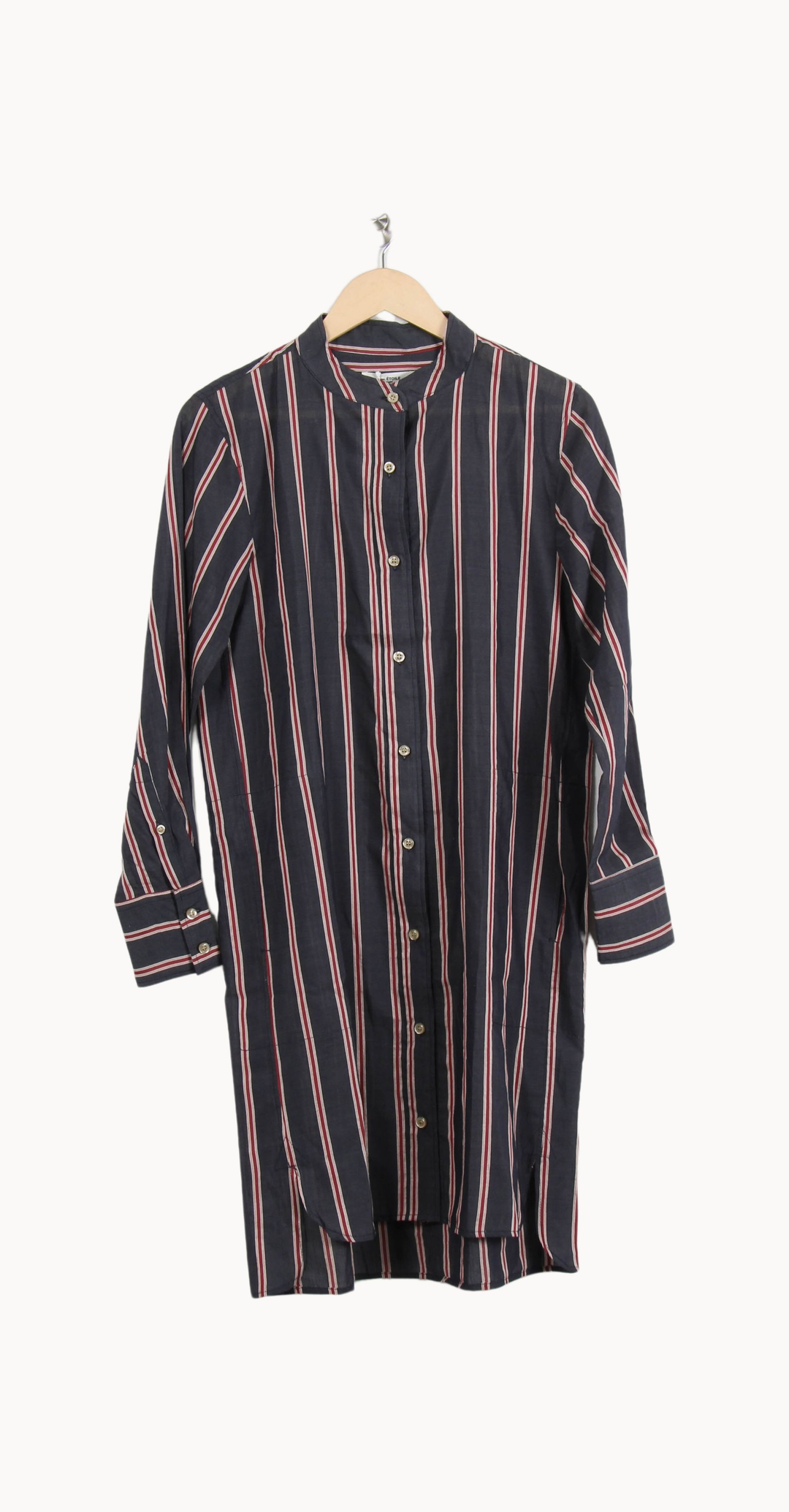 Chemise Longue Bleu Marine et Blanche - Taille S/36 de la marque Isabel Marant étoile | PARAD66910 - Vendu par Paradigme - Image 2