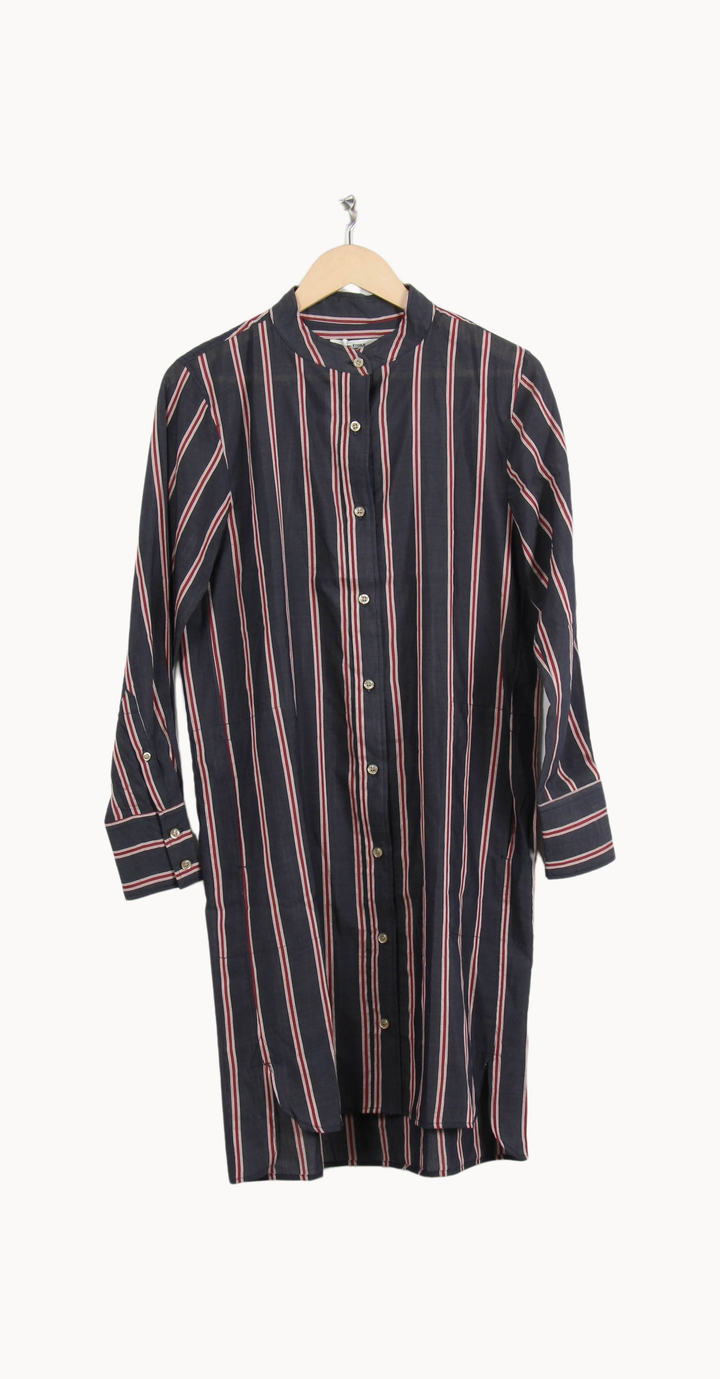 Chemise Longue Bleu Marine et Blanche - Taille S/36 de la marque Isabel Marant étoile | PARAD66910 - Vendu par Paradigme - Image 2