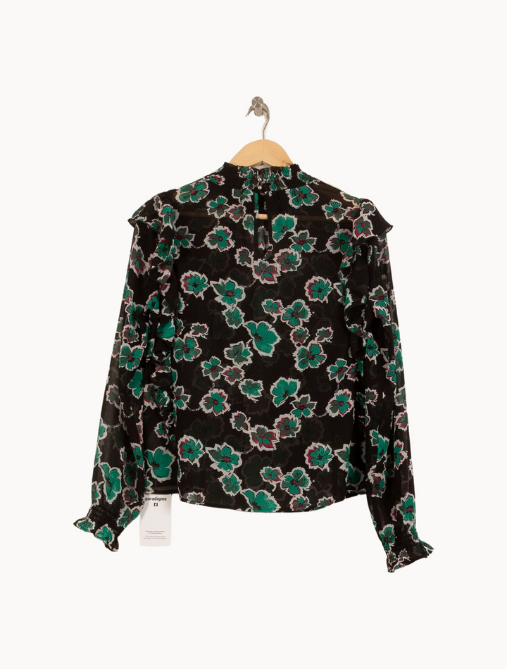 Blouse Noire et Verte - Taille M/38 de la marque IKKS | PARAD65350 - Vendu par Paradigme - Image 4