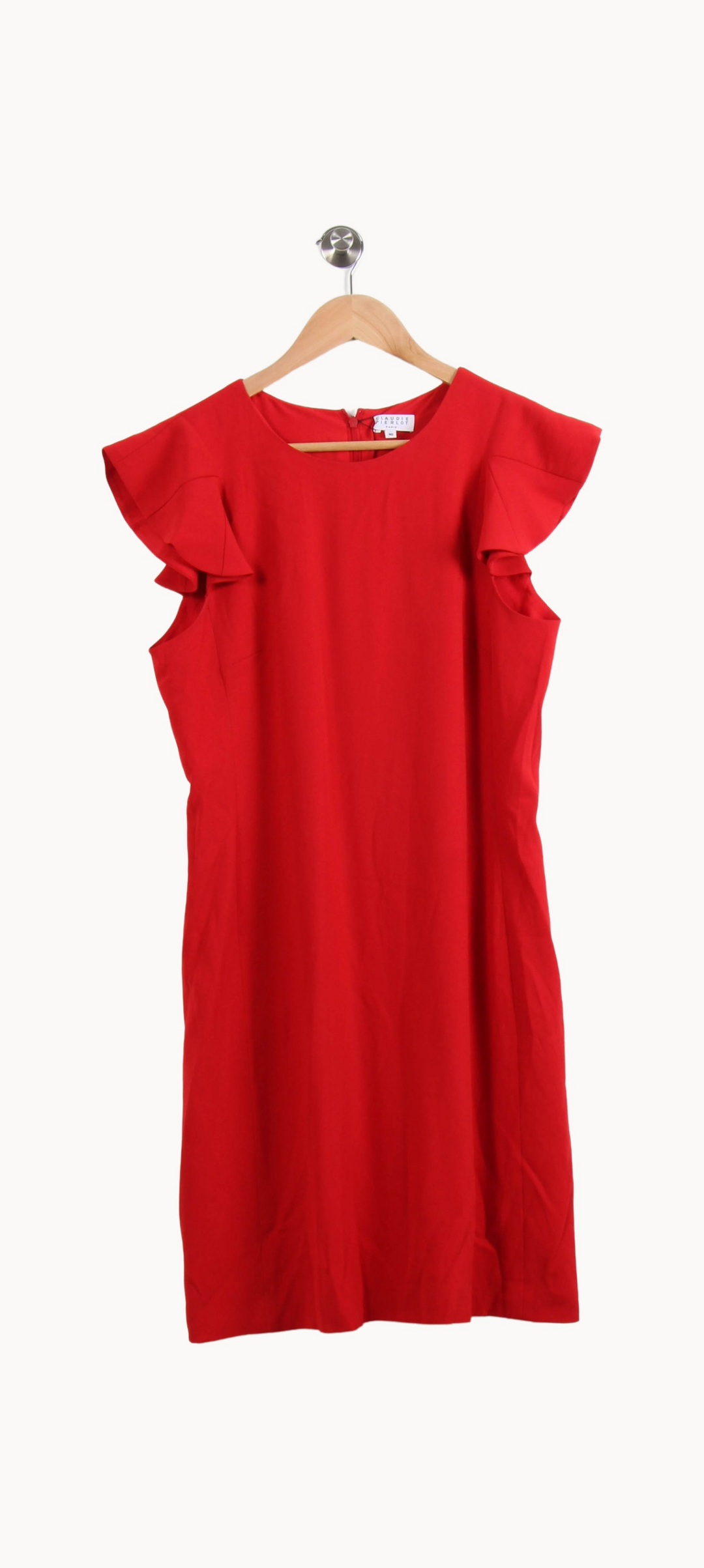 Robe Volantée Rouge - Taille L/40 de la marque Claudie Pierlot | PARAD44587 - Vendu par Paradigme - Image 2