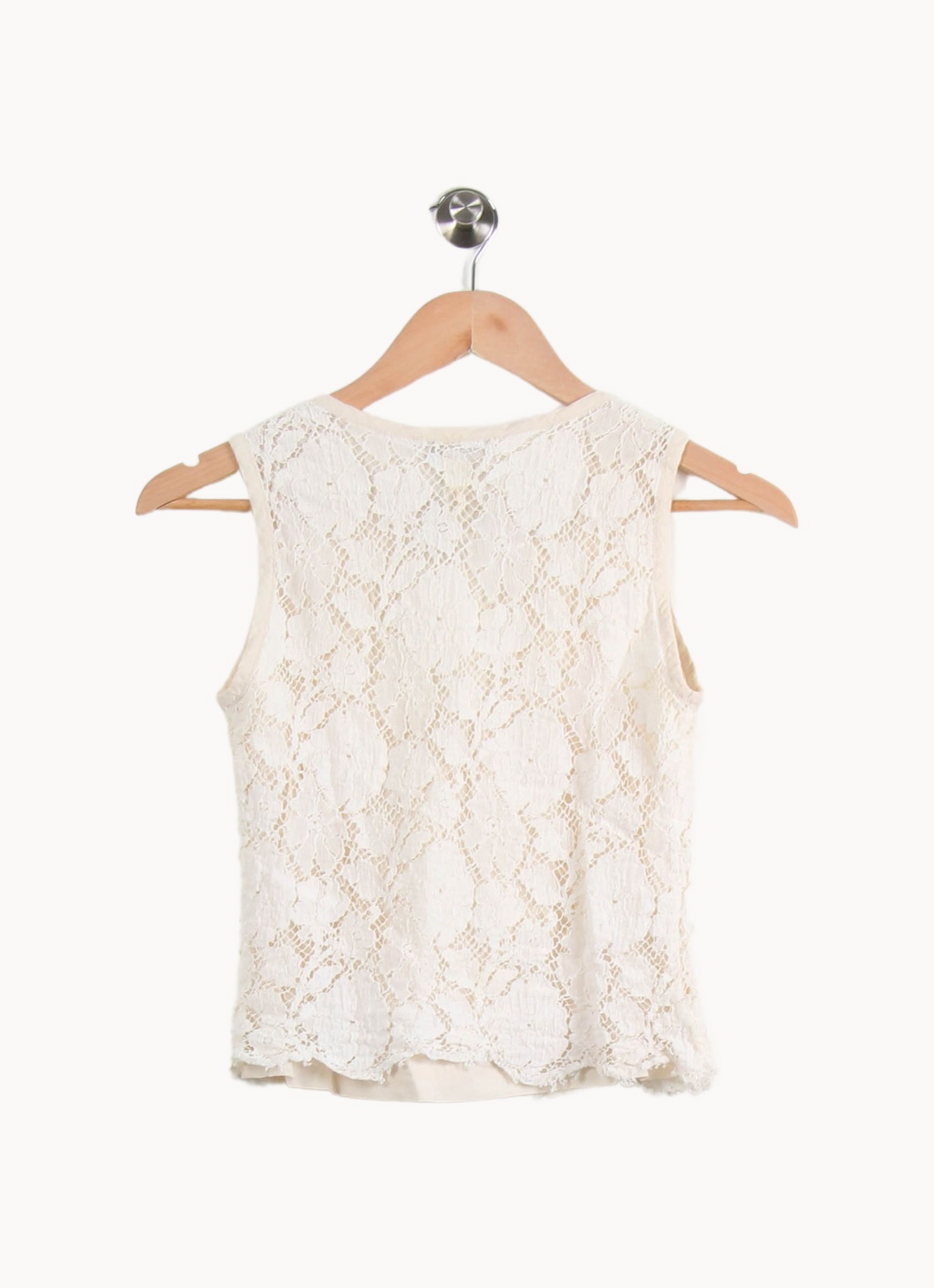 Top Sans Manches Beige - Taille S/36 de la marque Sandro | PARAD44850 - Vendu par Paradigme - Image 4