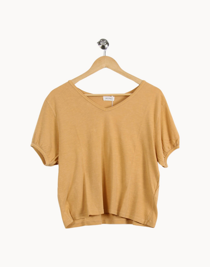 Tee-shirt Jaune - Taille L/40 de la marque American Vintage | PARAD66862 - Vendu par Paradigme - Image 2
