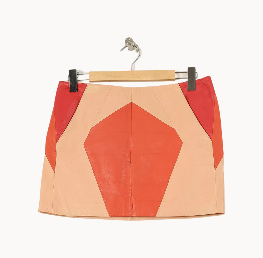 Jupe Courte Beige et Orange - Taille M/38 de la marque Maje | PARAD52205 - Vendu par Paradigme - Image 2