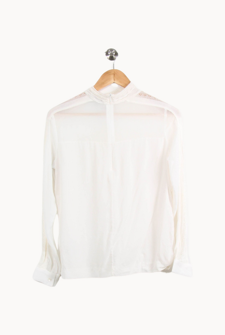 Blouse blanche - Taille S/36 de la marque Sandro | PARAD47713 - Vendu par Paradigme - Image 4