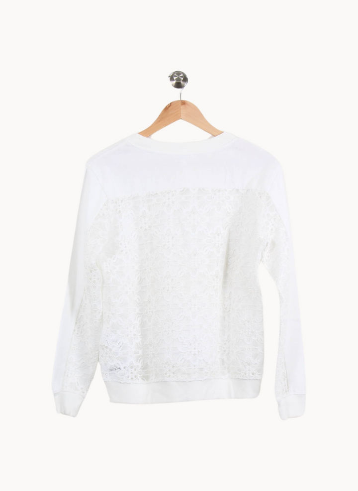 Sweatshirt Blanc - Taille L/40 de la marque Claudie Pierlot | PARAD51864 - Vendu par Paradigme - Image 4