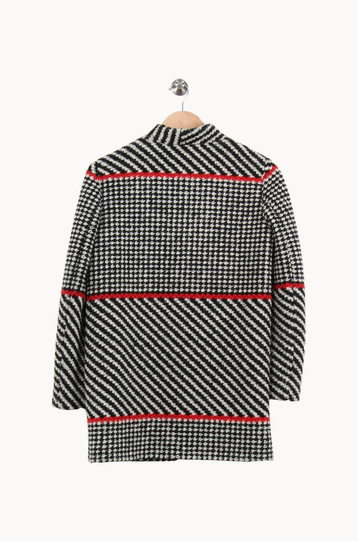 Manteau Noir Blanc et Rouge - Taille S/36 de la marque Maison 123 | PARAD65281 - Vendu par Paradigme - Image 4