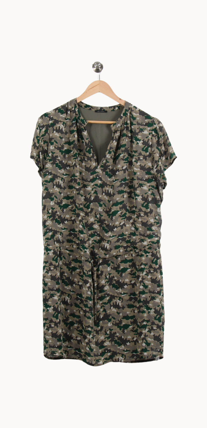 Robe Courte Verte et Beige - Taille L/40 de la marque IKKS | PARAD69081 - Vendu par Paradigme - Image 2