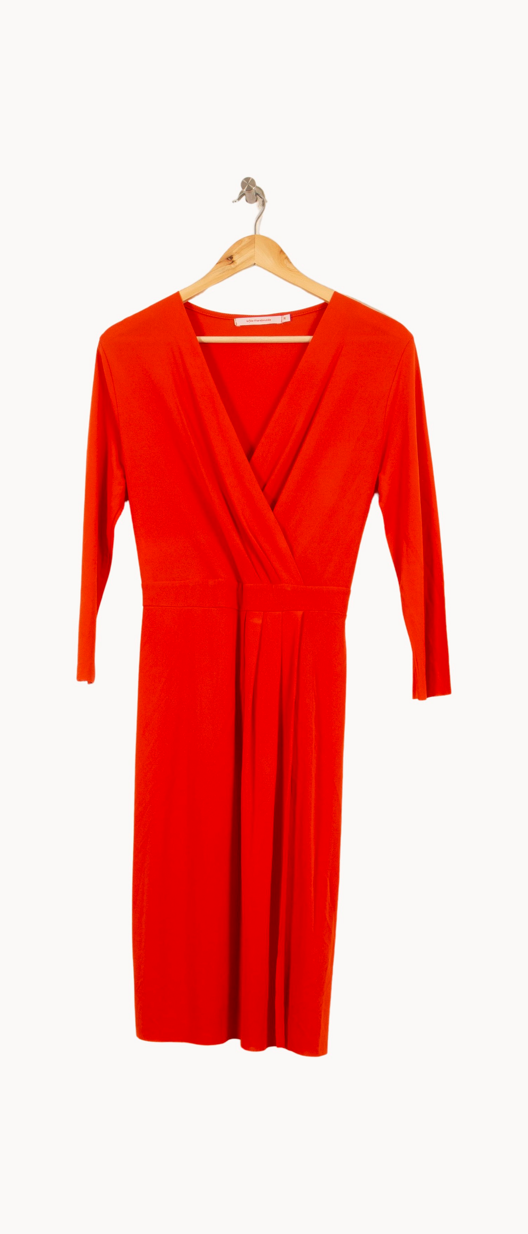 Robe Cache-Cœur Orange - Taille M/38 de la marque La Fée Maraboutée | PARAD61345 - Vendu par Paradigme - Image 2