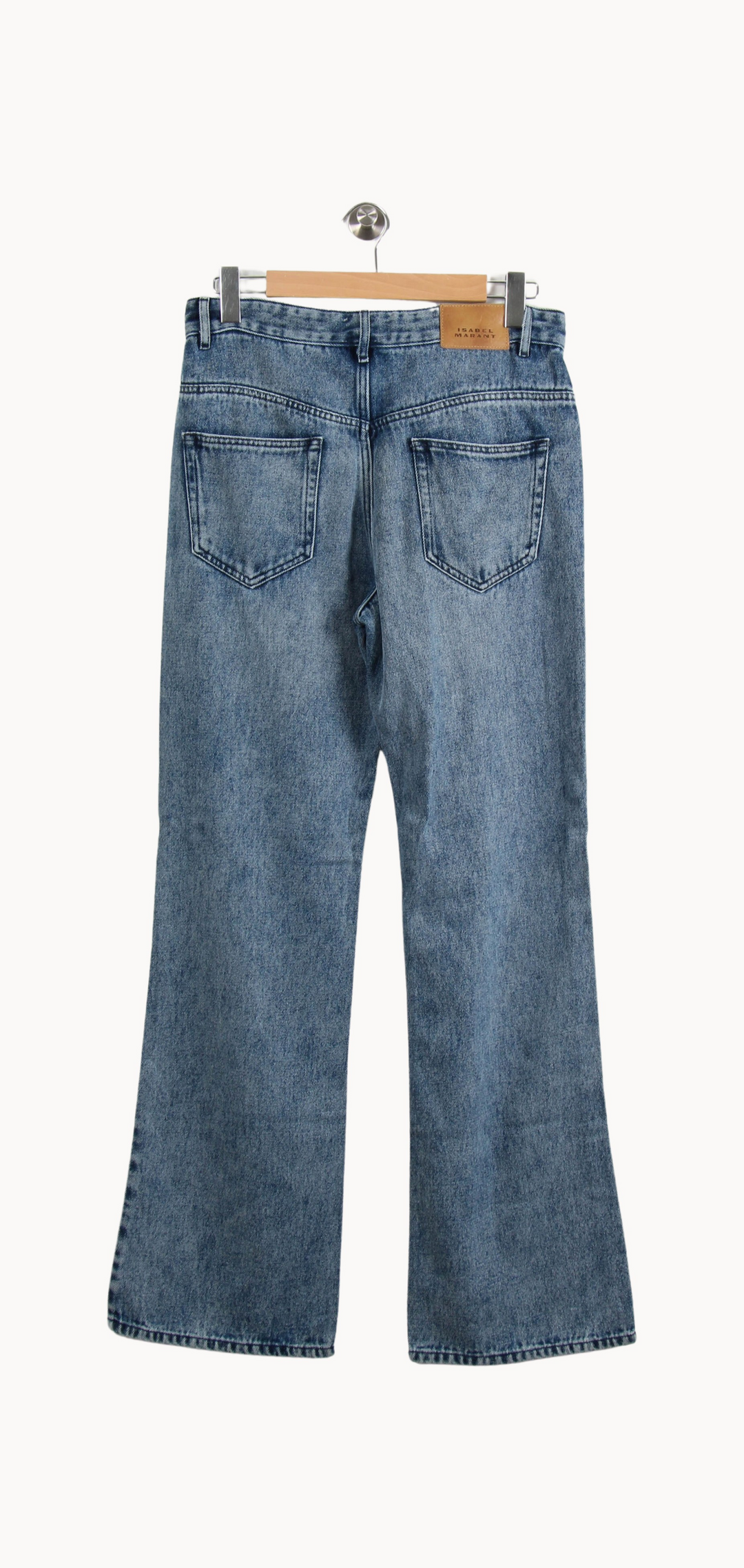 Jean Large Bleu - Taille L/40 de la marque Isabel Marant | PARAD66613 - Vendu par Paradigme - Image 4