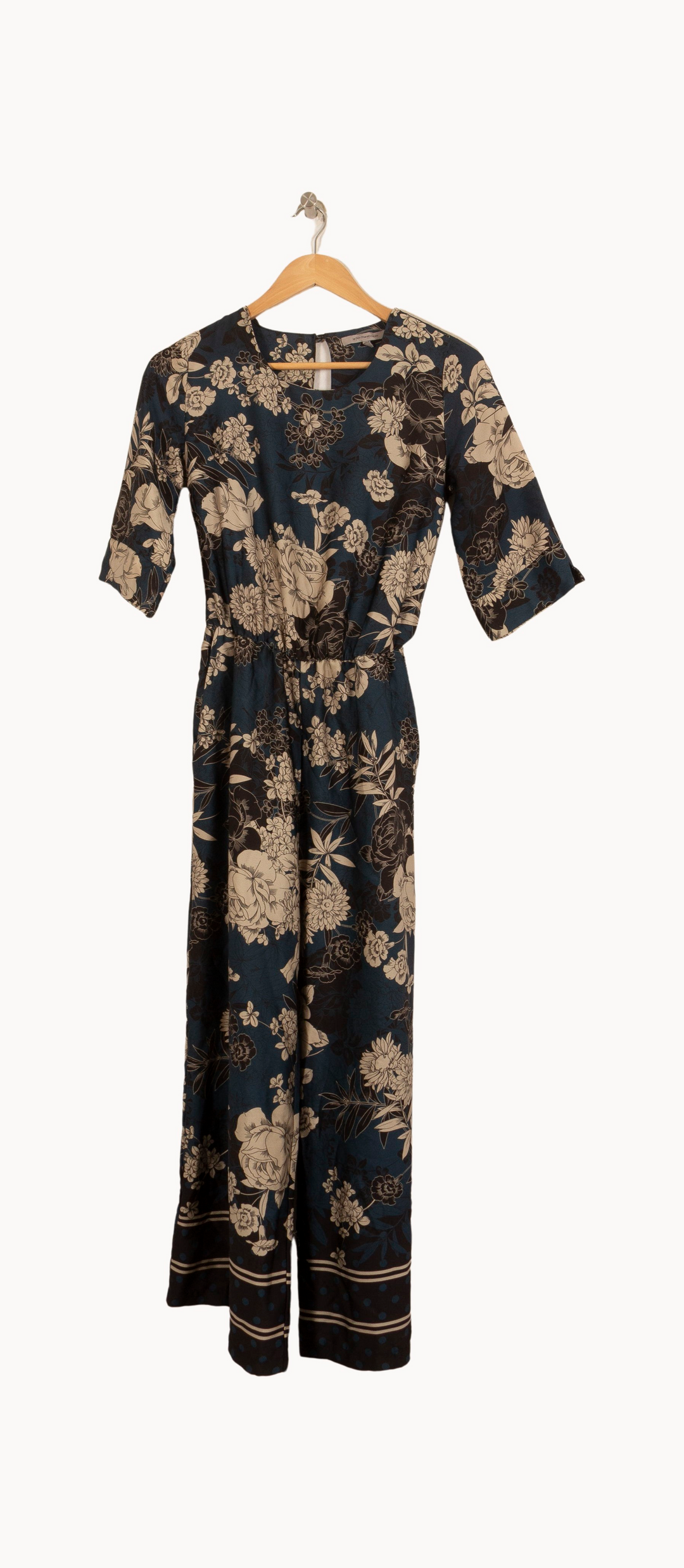 Robe Midi Bleue et Beige - Taille S/36 de la marque Sud express | PARAD50085 - Vendu par Paradigme - Image 2