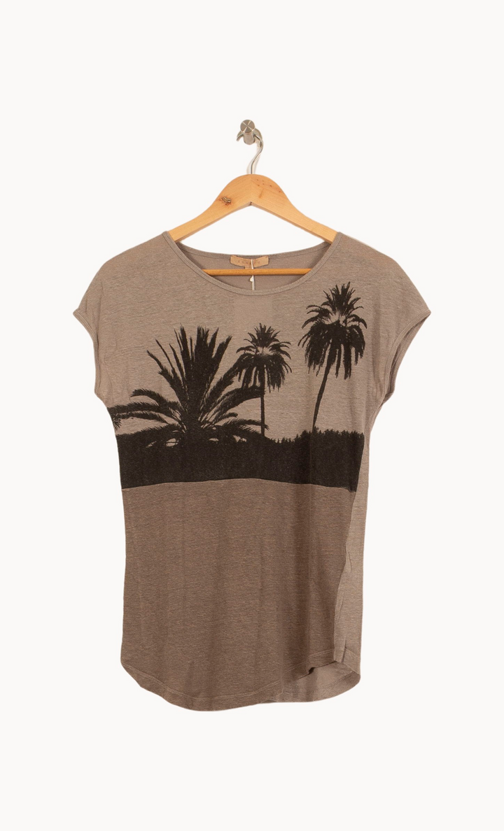 Tee-shirt Marron et Noir - Taille S/36 de la marque Sandro | PARAD65101 - Vendu par Paradigme - Image 2