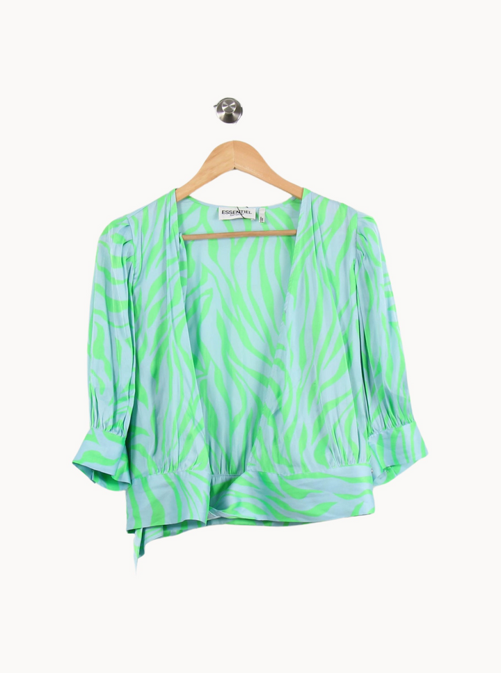 Top à nouer bleu et vert - Taille M/38 de la marque Essentiel Antwerp | PARAD42556 - Vendu par Paradigme - Image 2