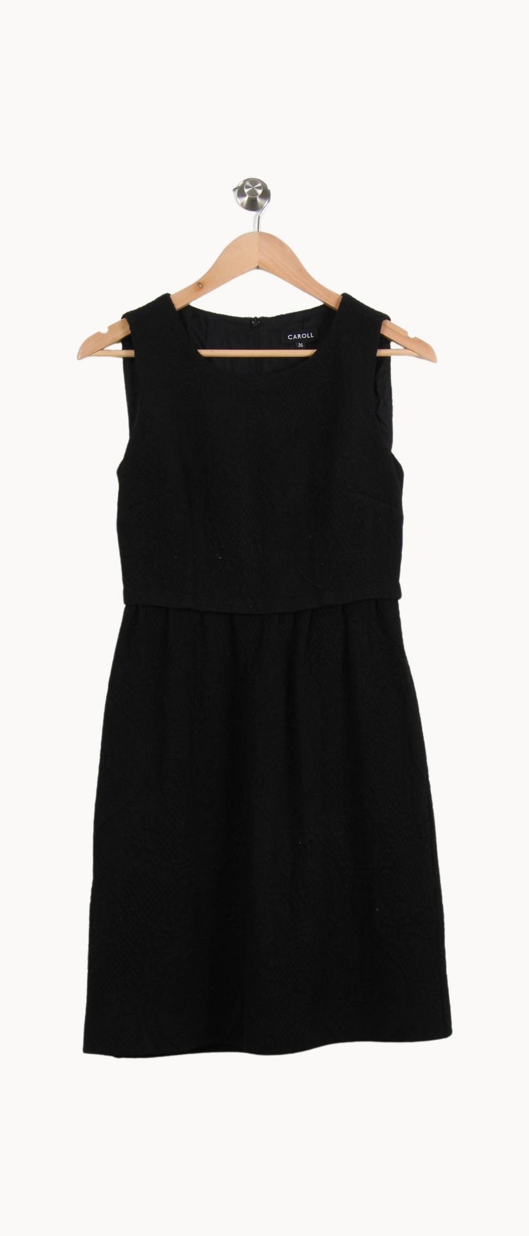 Robe Sans Manches Noire - Taille S/36 de la marque Caroll | PARAD53100 - Vendu par Paradigme - Image 2