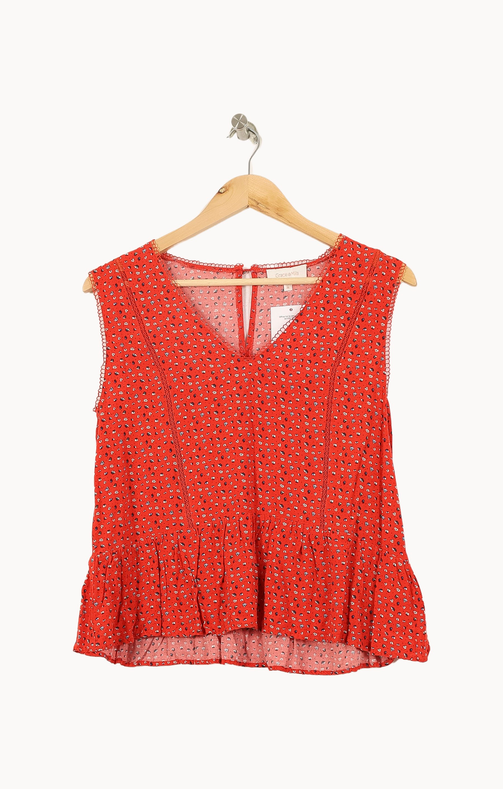 Top Sans Manches Rouge - Taille M/38 de la marque Grace & Mila | PARAD66654 - Vendu par Paradigme - Image 2