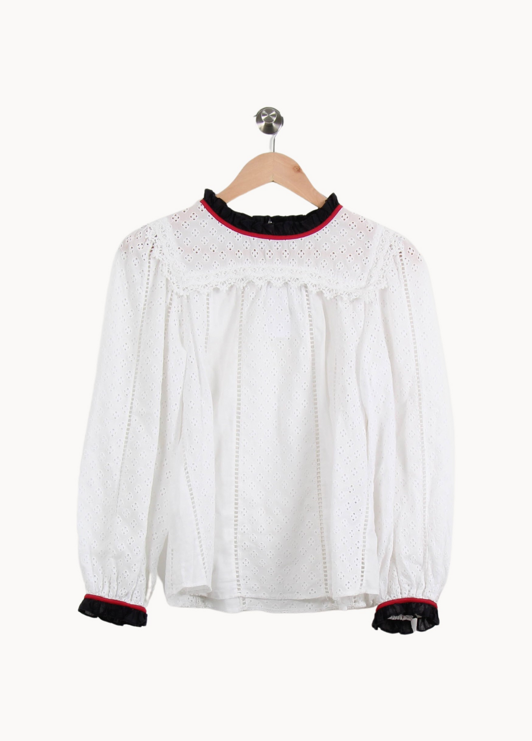 Blouse Blanche et Noire - Taille S/36 de la marque ba&sh | PARAD67266 - Vendu par Paradigme - Image 2