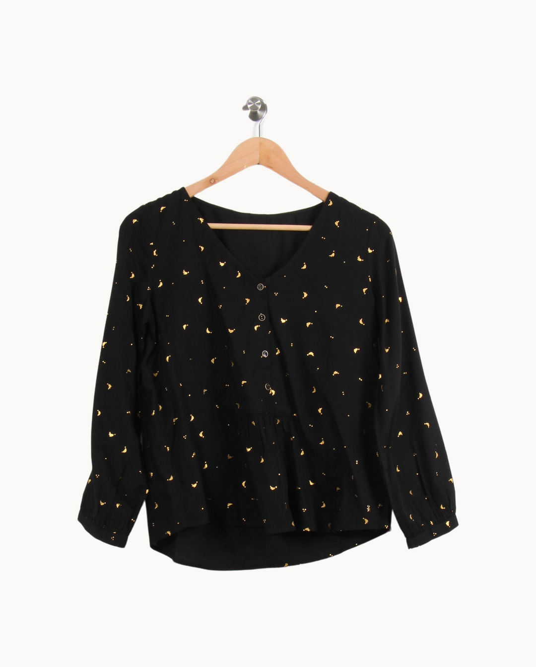 Blouse Noire et Dorée - Taille XS/34 de la marque Des petits hauts | PARAD65367 - Vendu par Paradigme - Image 2
