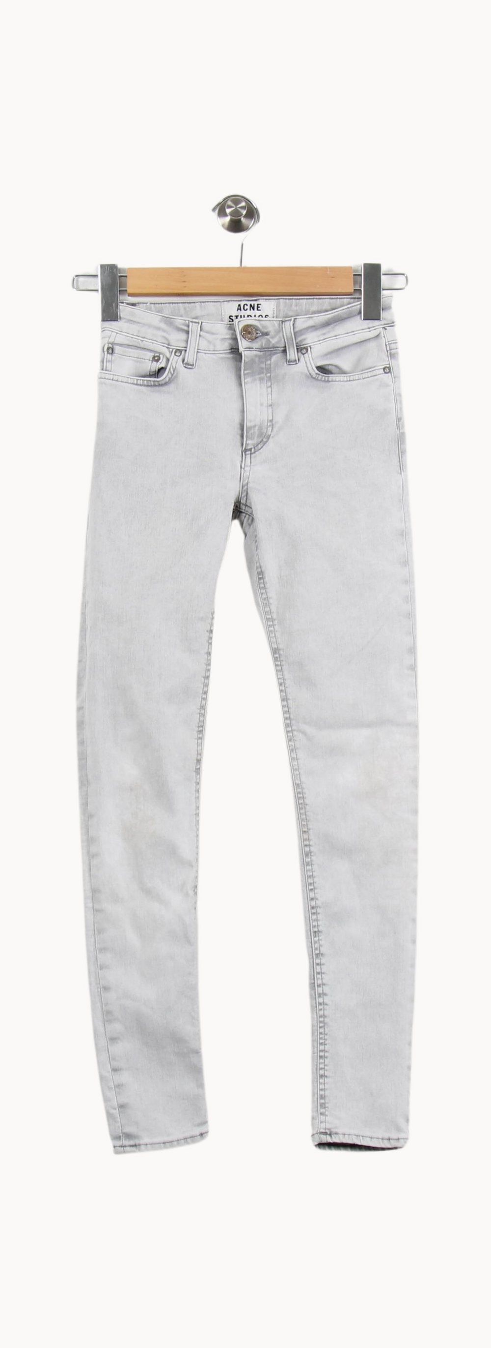 Jean Slim Gris - Taille S/36 de la marque Acne Studios | PARAD69138 - Vendu par Paradigme - Image 2
