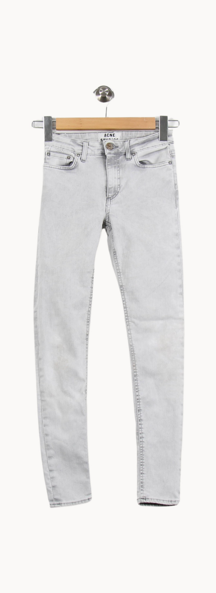 Jean Slim Gris - Taille S/36 de la marque Acne Studios | PARAD69138 - Vendu par Paradigme - Image 2