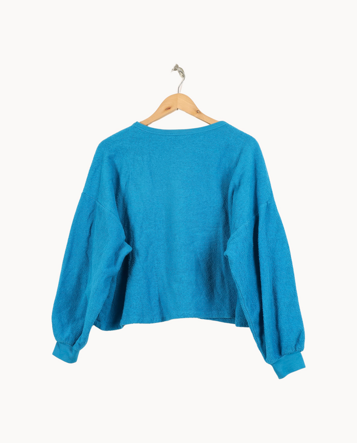 Sweatshirt Bleu - Taille S/36 de la marque American Vintage | PARAD69295 - Vendu par Paradigme - Image 4