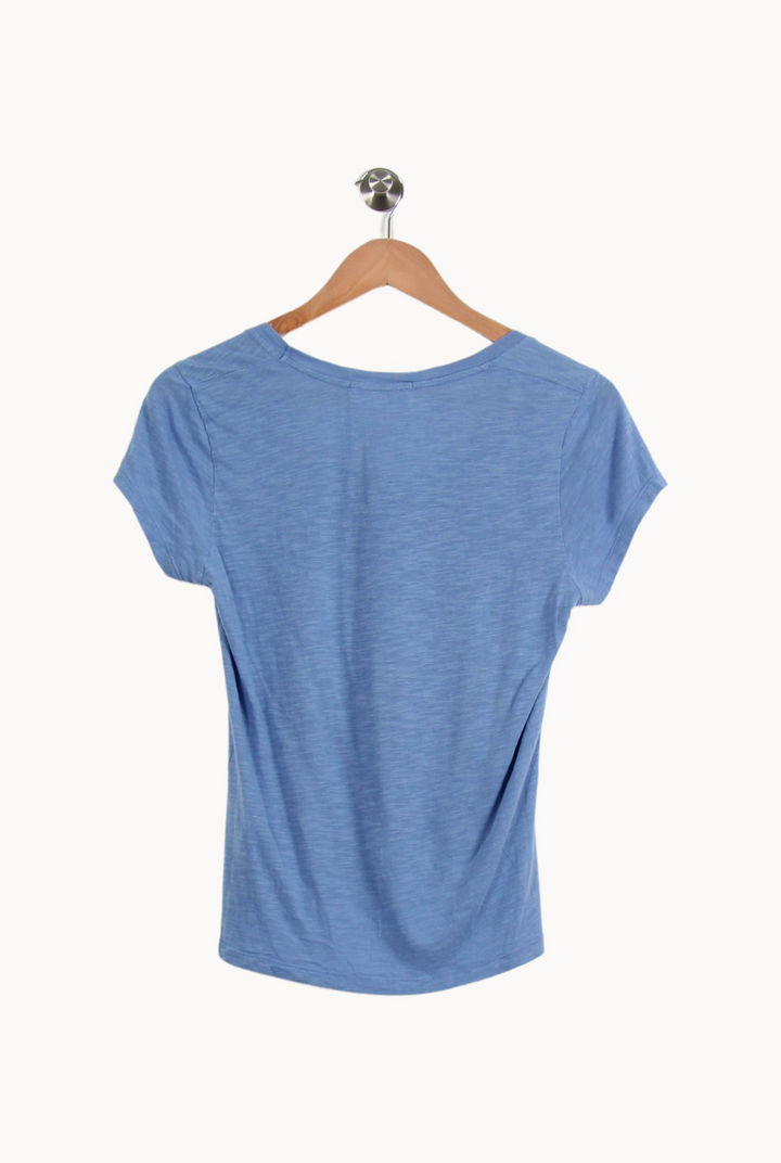 Tee-shirt Bleu - Taille XS/34 de la marque American Vintage | PARAD67319 - Vendu par Paradigme - Image 4